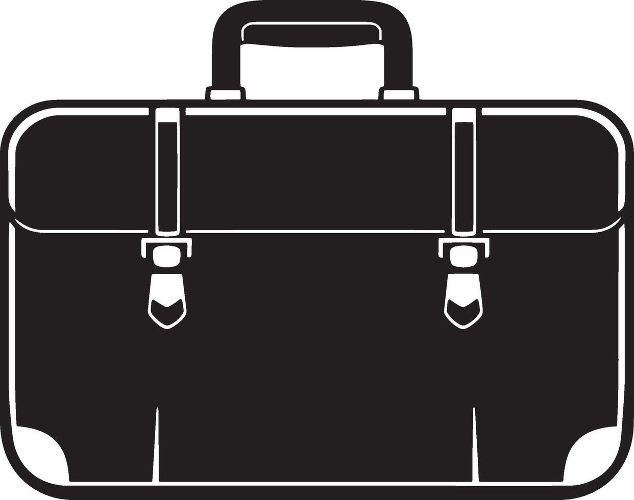 Honeymoon Suitcase icon black illustration vector