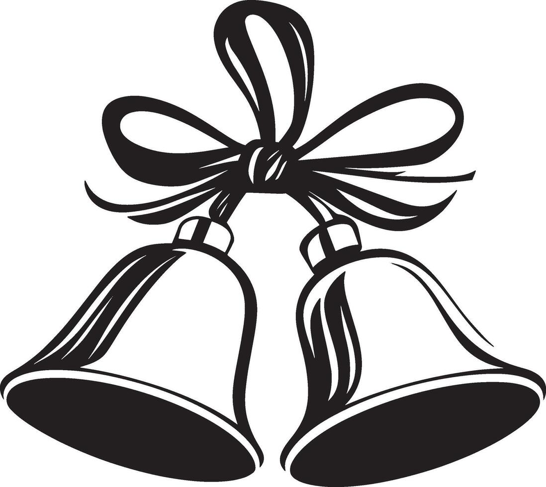 Wedding Bells Icon in Black Style vector