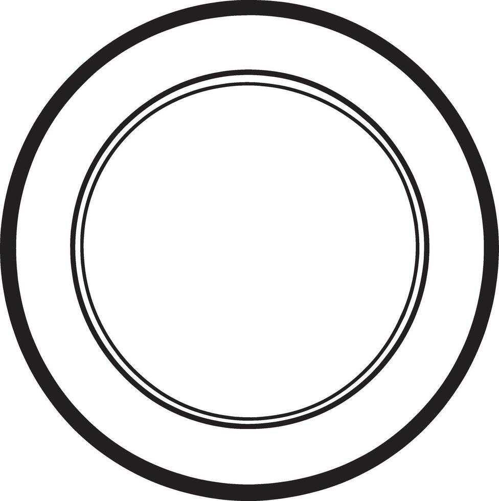 Plate Icon in Black Style vector