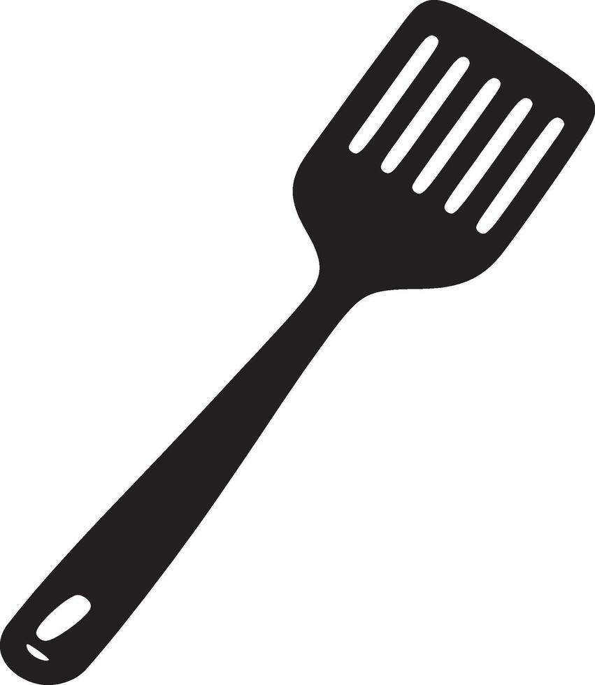Spatula Silhouette Designed in Black vector
