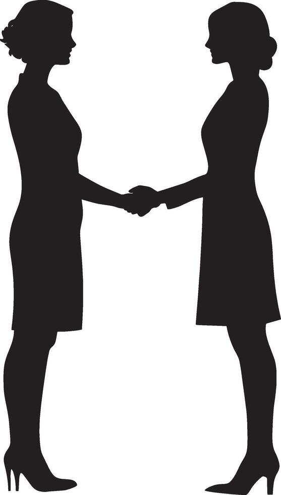 Handshake simple silhouette black illustration vector