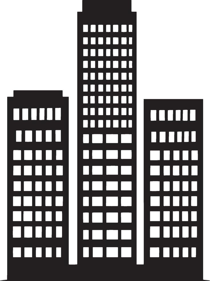 Building simple silhouette black illustration vector