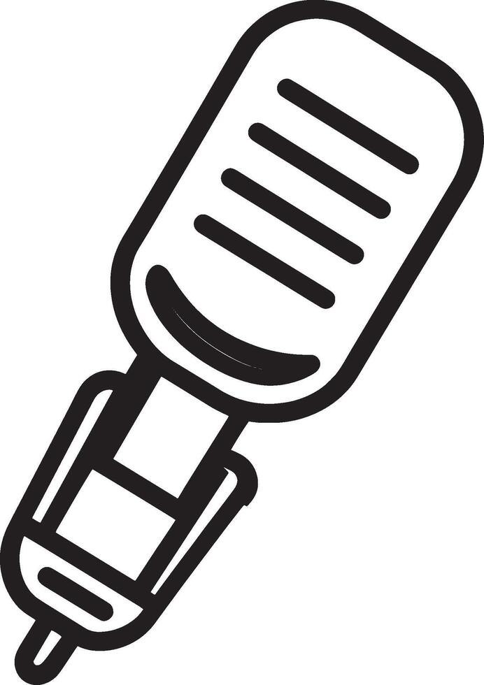 Microphone for recording icon black illustration vector