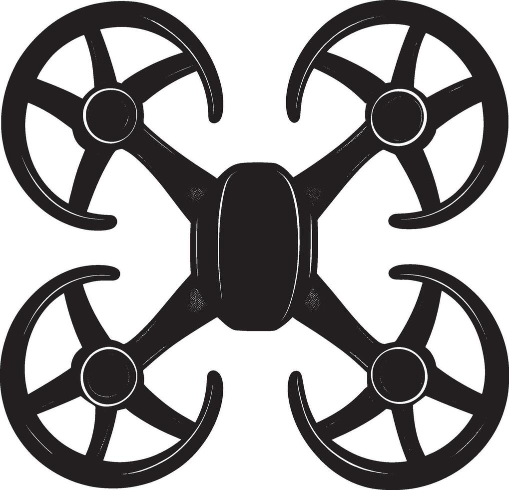 Drone icon black illustration vector