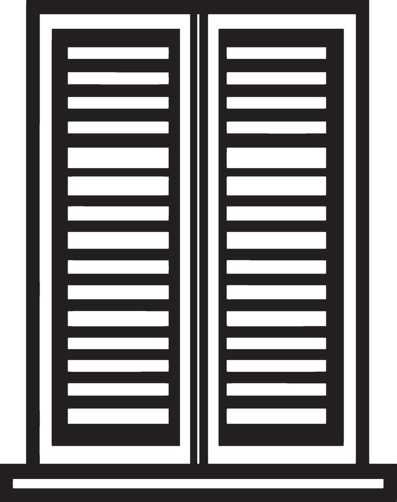 Shutter outline black illustration vector