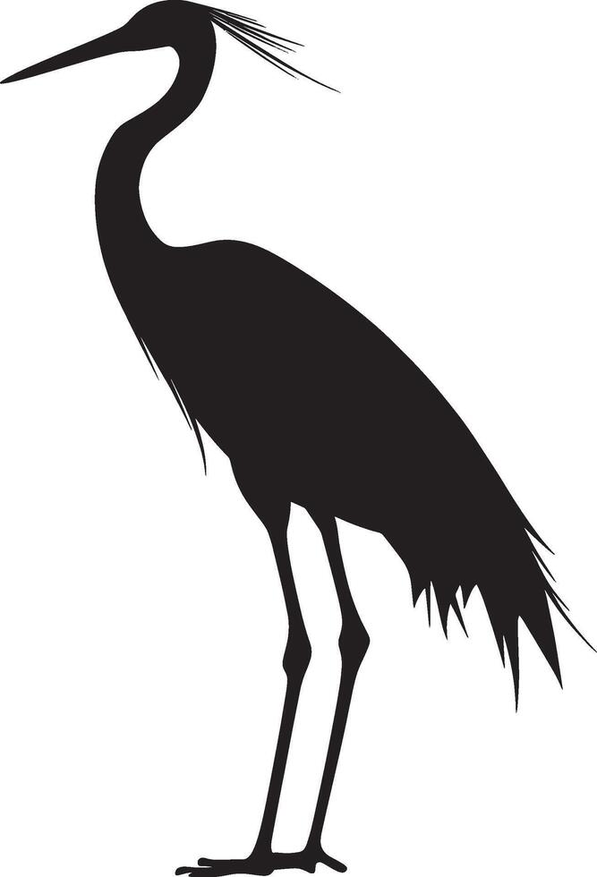 Crane simple silhouette black illustration vector