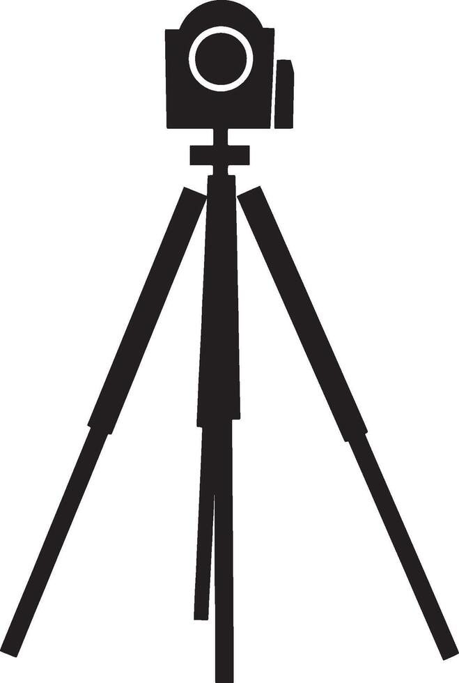 Tripod icon black illustration vector