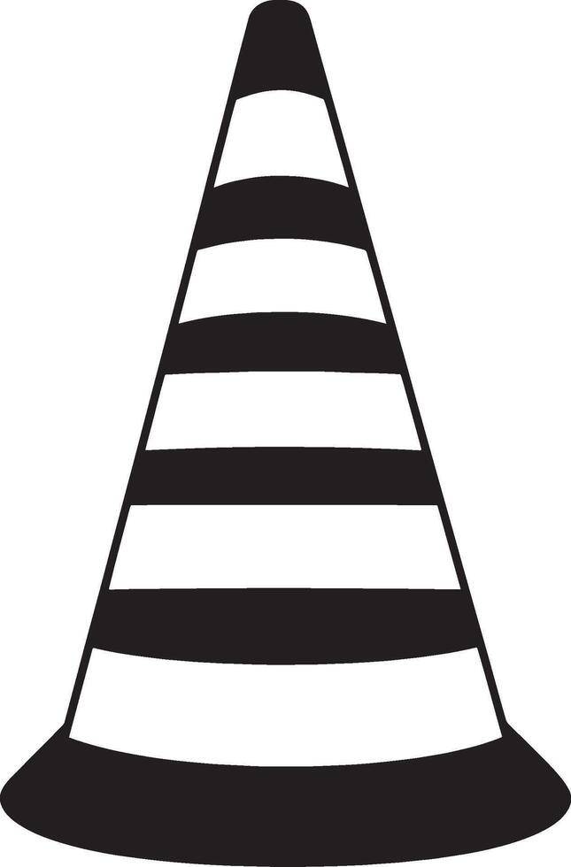 Safety Cone icon black illustration vector