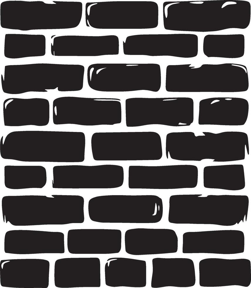 Brick wall symbol in black design. vector
