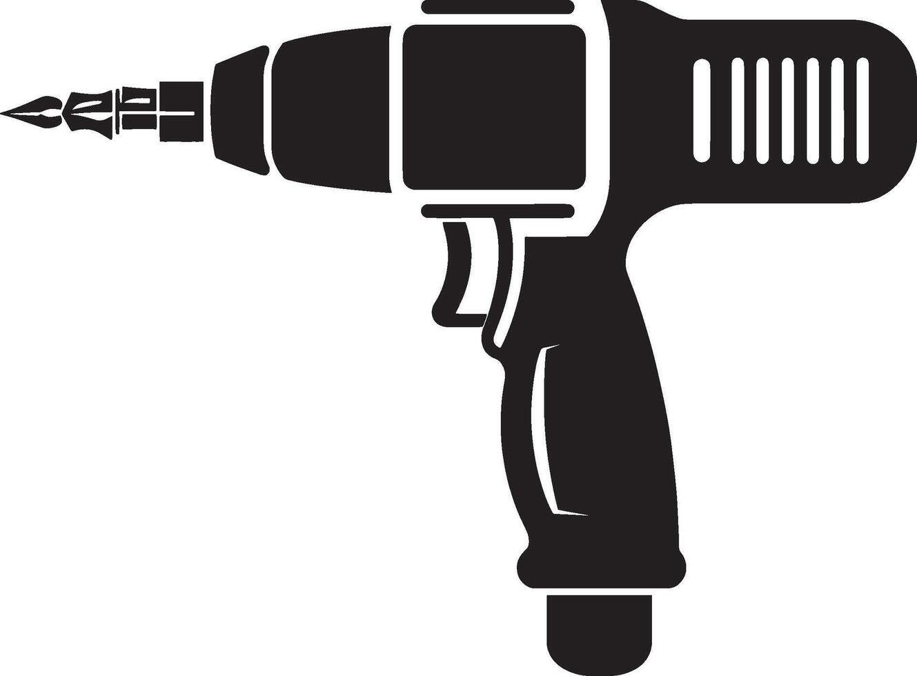 Drill icon black illustration vector