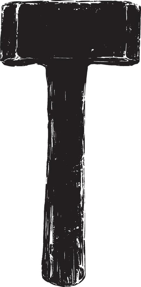 Hammer simple silhouette black illustration vector