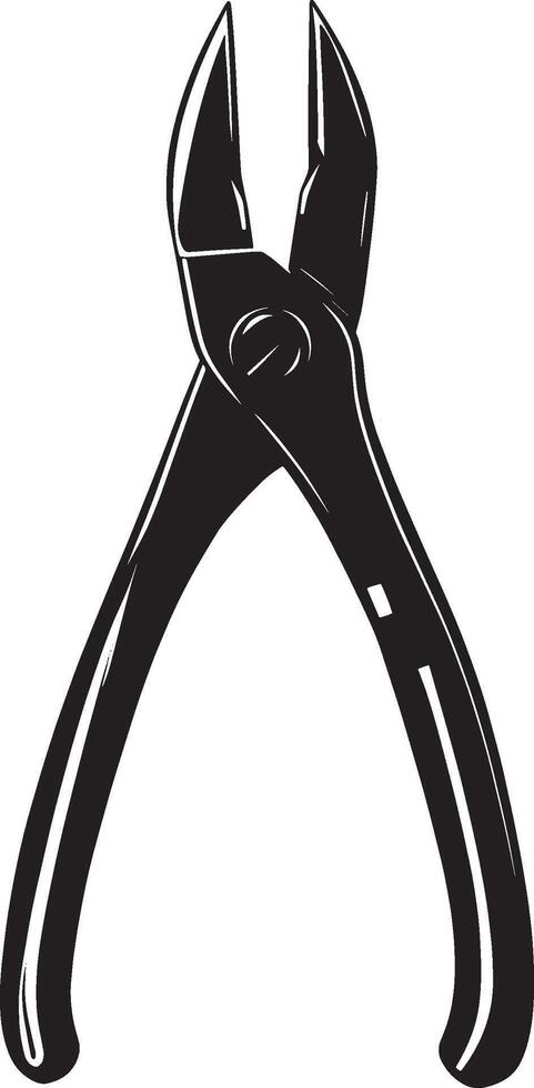 Wire cutter symbol in black design. vector