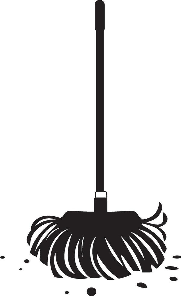 Mop icon black illustration vector