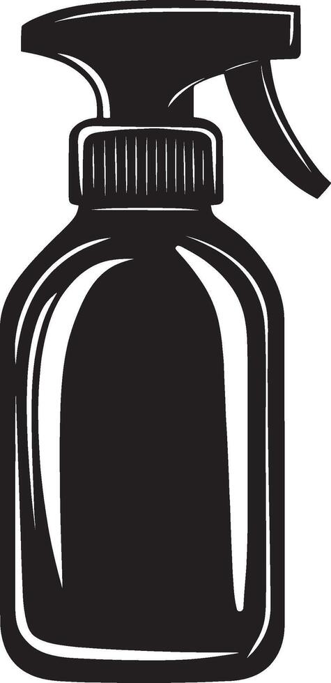 Spray Bottle simple silhouette black illustration vector