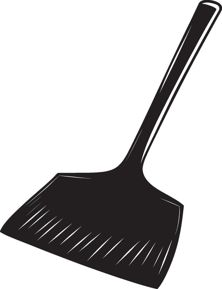 Dustpan outline in black design. vector