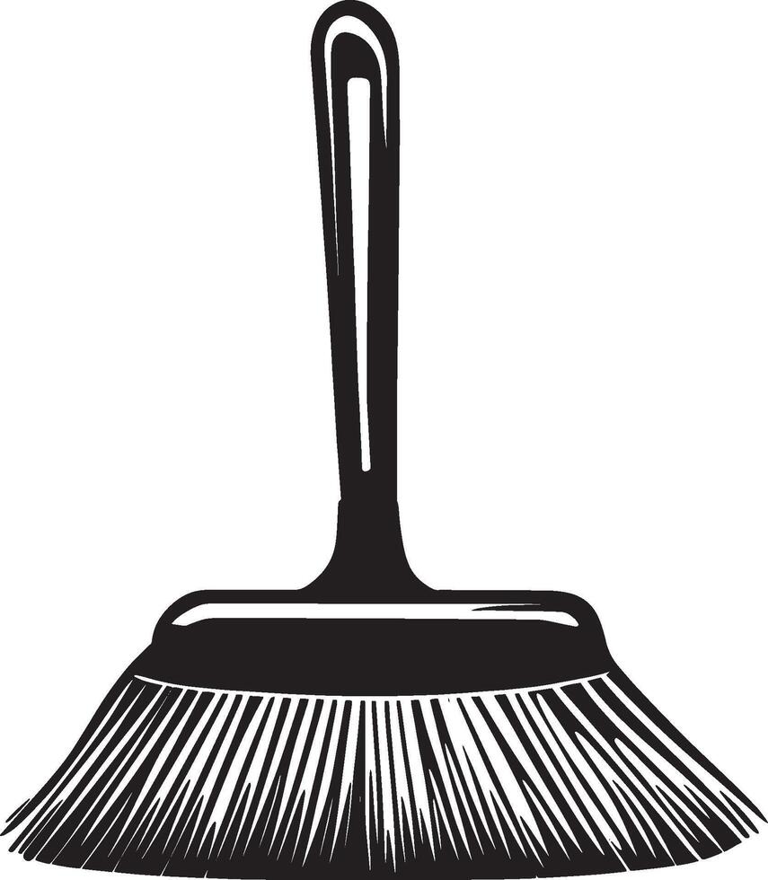 Dustpan outline black illustration vector