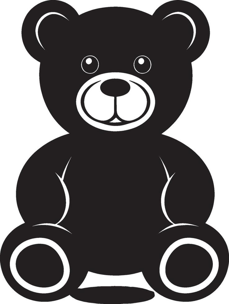 Teddy Bear icon black illustration vector