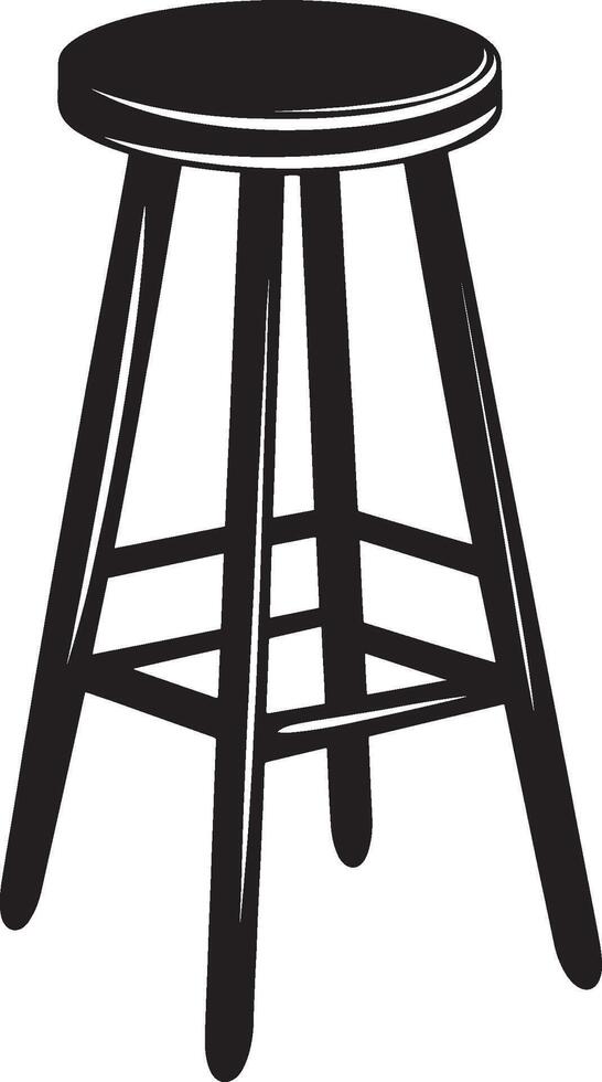 Bar stool symbol in black design. vector