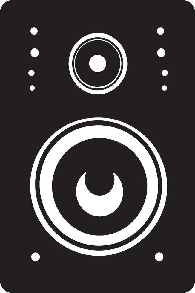 Speaker for music simple silhouette black illustration vector