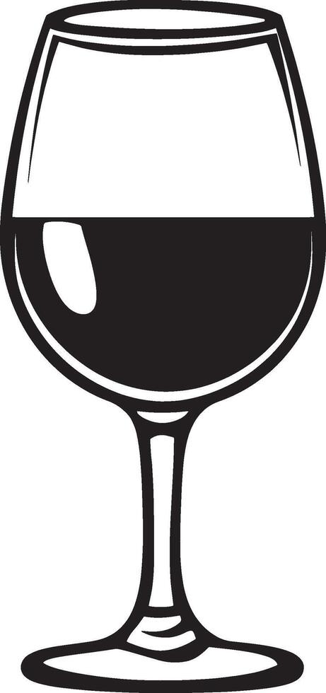 Wine Glass icon black illustration vector
