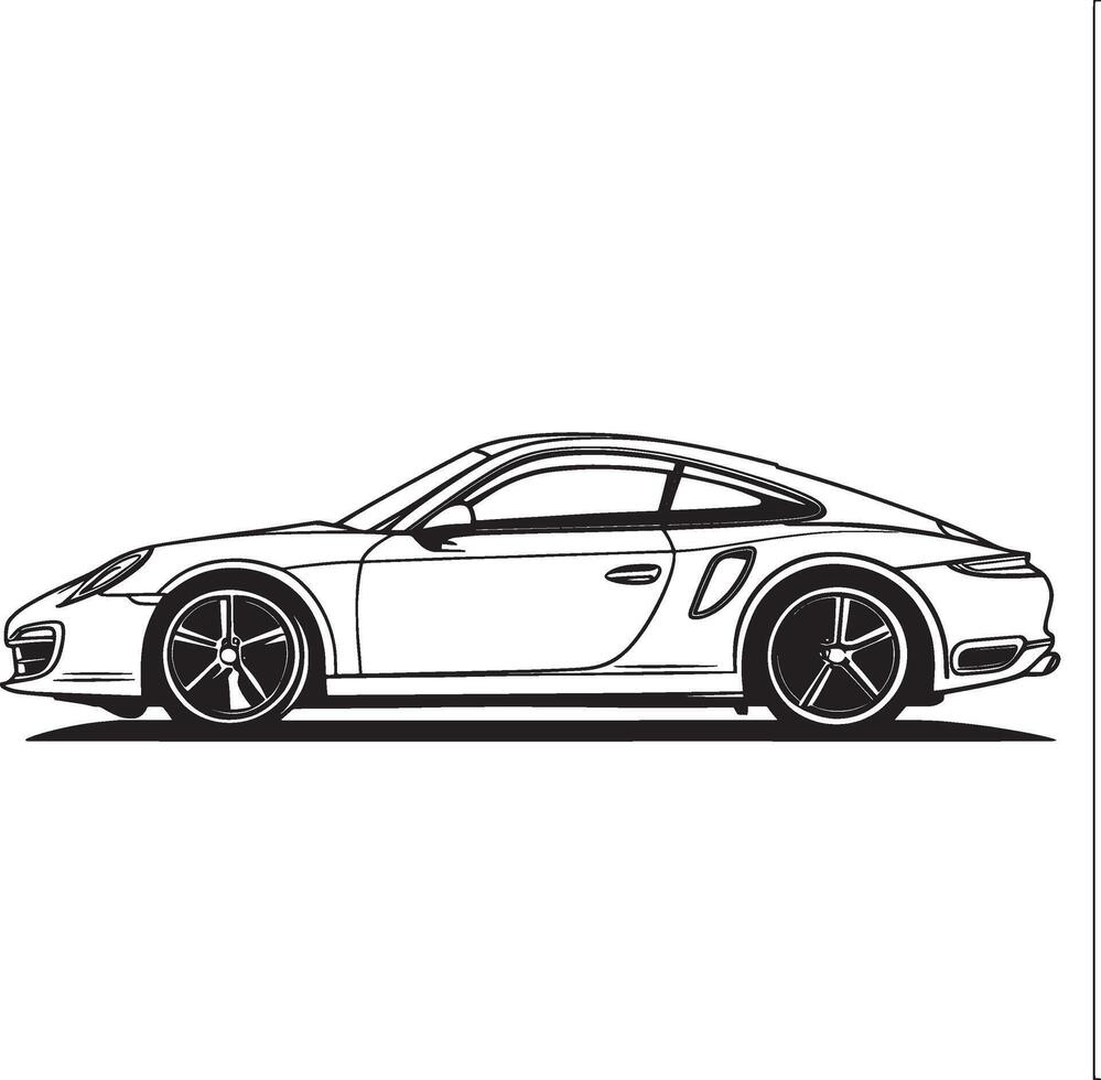 Car door design in black illustration. vector