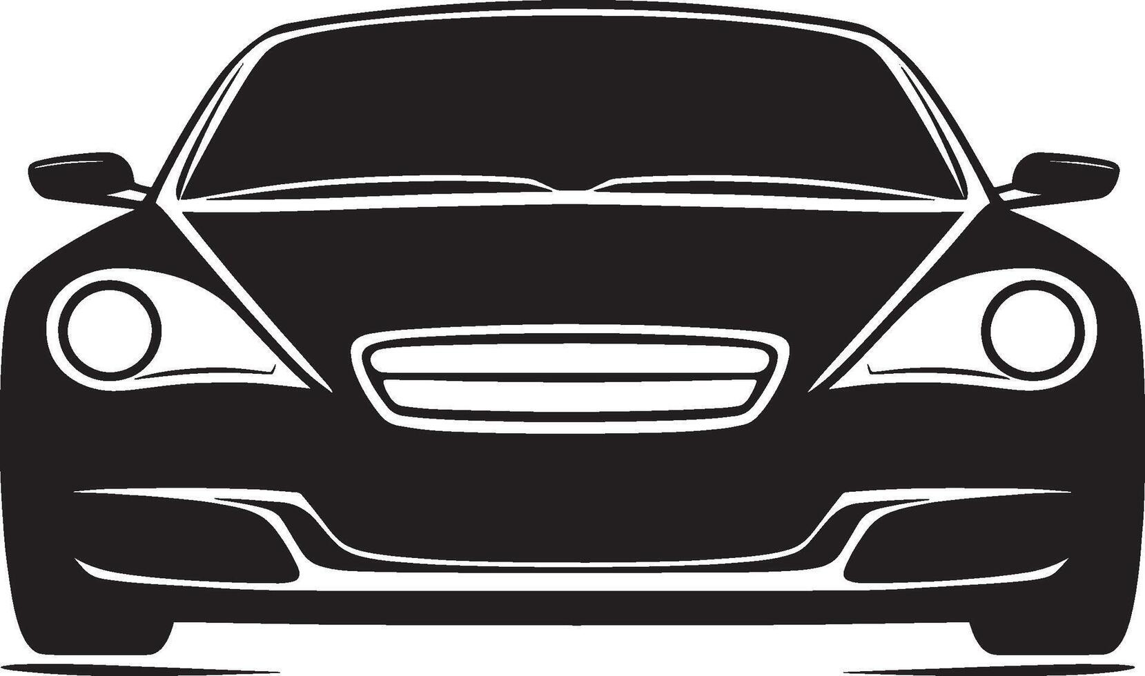 Simple car silhouette in black style vector