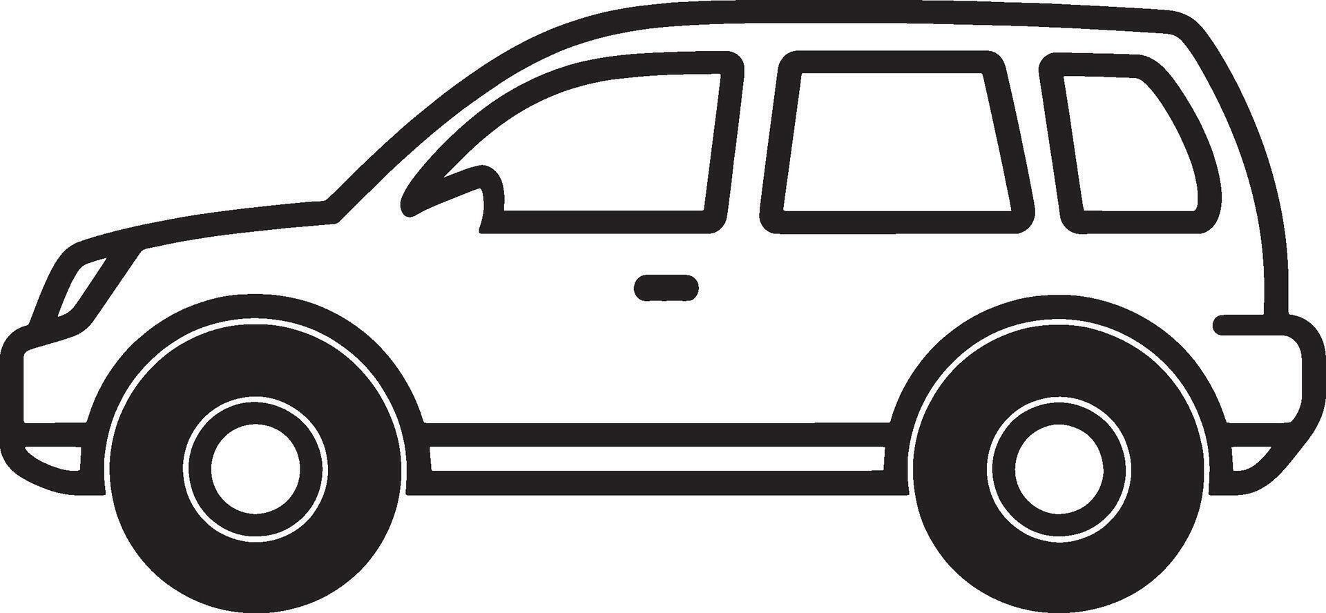 Car design in black illustration. vector