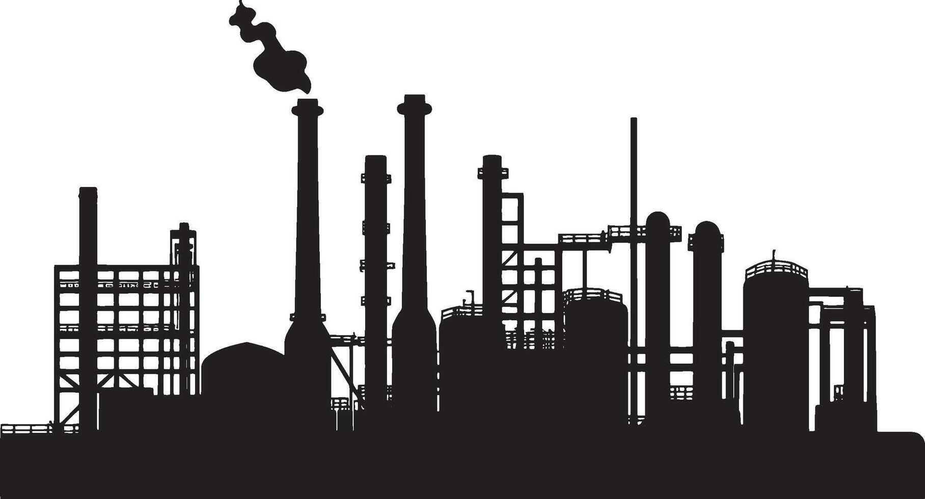 Factory simple silhouette black illustration vector