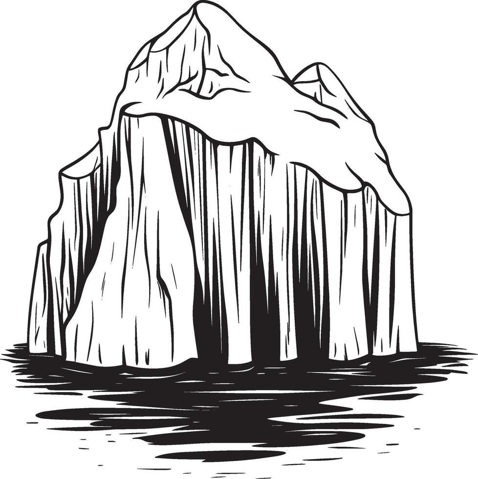 iceberg isolated on white background illustration vector