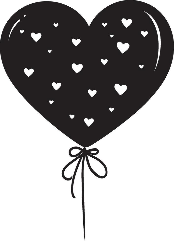 heart shaped balloon with hearts on it vector