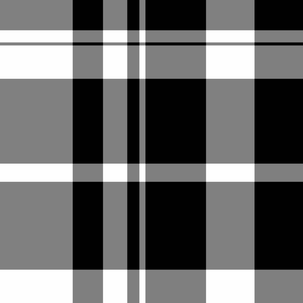Printout background tartan textile, genuine plaid pattern fabric. 60s seamless check texture in gray and black colors. vector