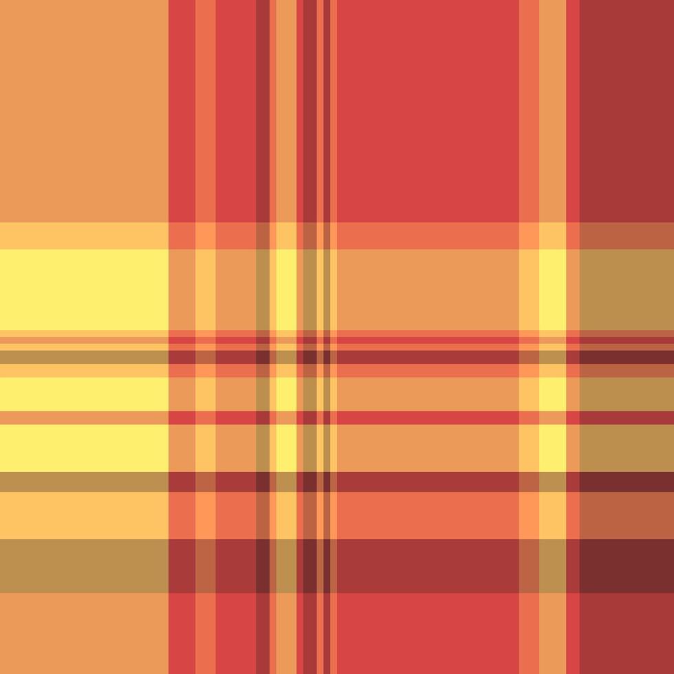 Random pattern seamless, loft fabric texture tartan. Scotland textile check background plaid in red and orange colors. vector