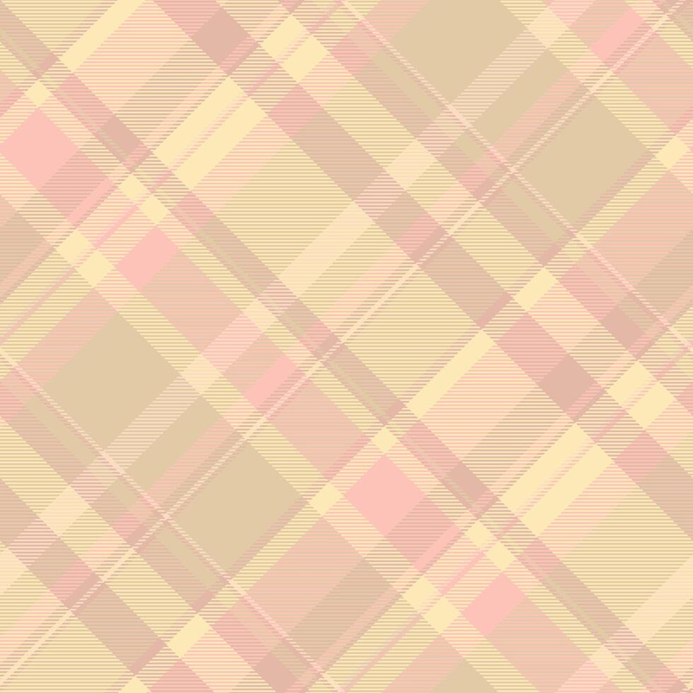 Elegant pastel plaid pattern in soft pinks and creams. Perfect for backgrounds, textiles, stationery, or website designs. vector