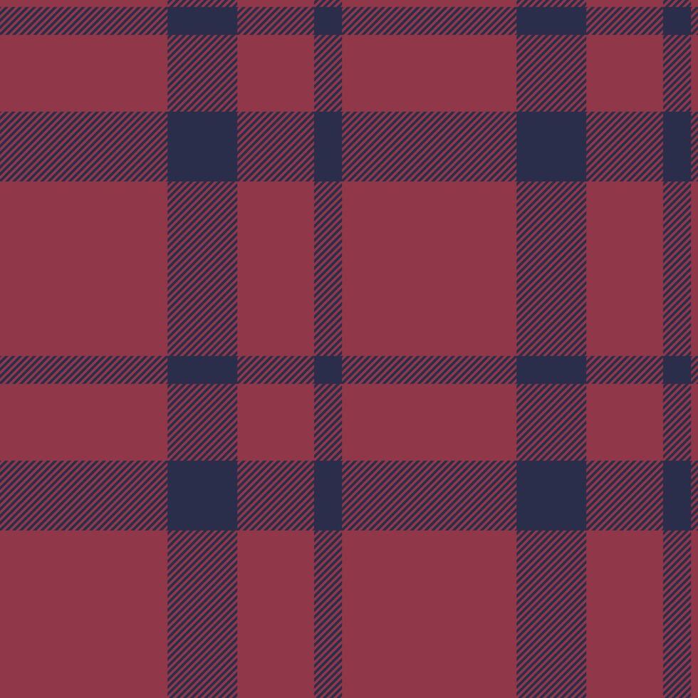 Neat plaid seamless background, checked pattern tartan texture. Doodle check textile fabric in red and dark colors. vector