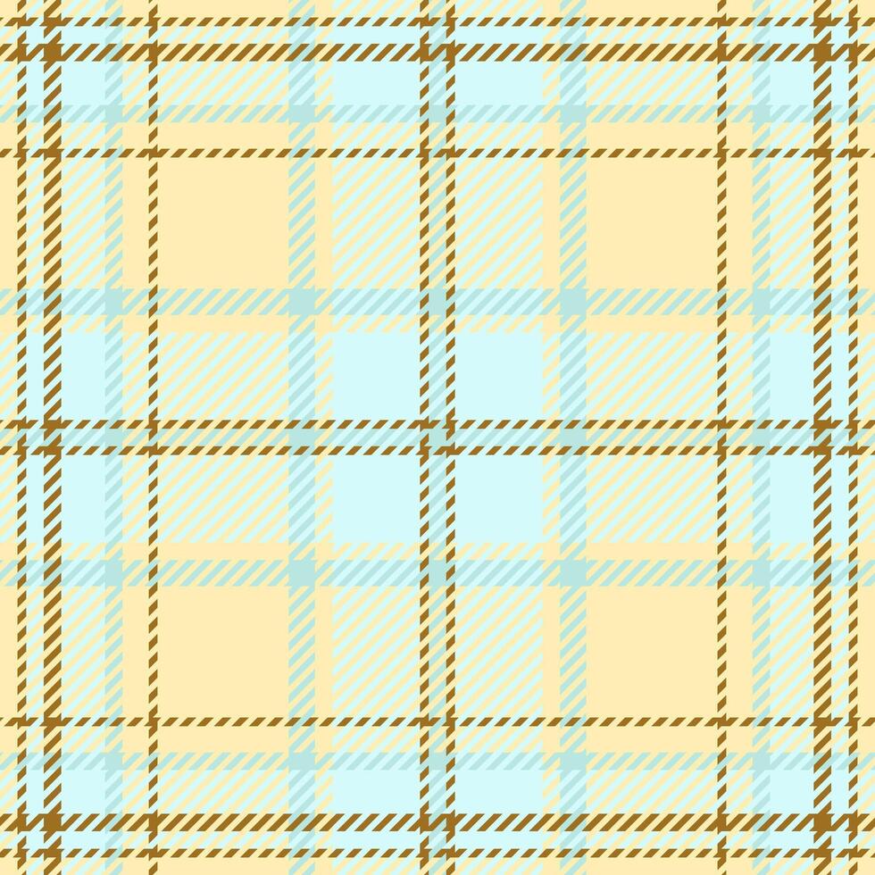 Menu fabric texture , gentle check seamless background. Intricate plaid pattern tartan textile in light and amber colors. vector