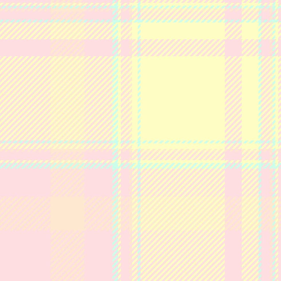 Costume seamless pattern background, luxury check plaid fabric. Designer textile texture tartan in light and blanched almond colors. vector