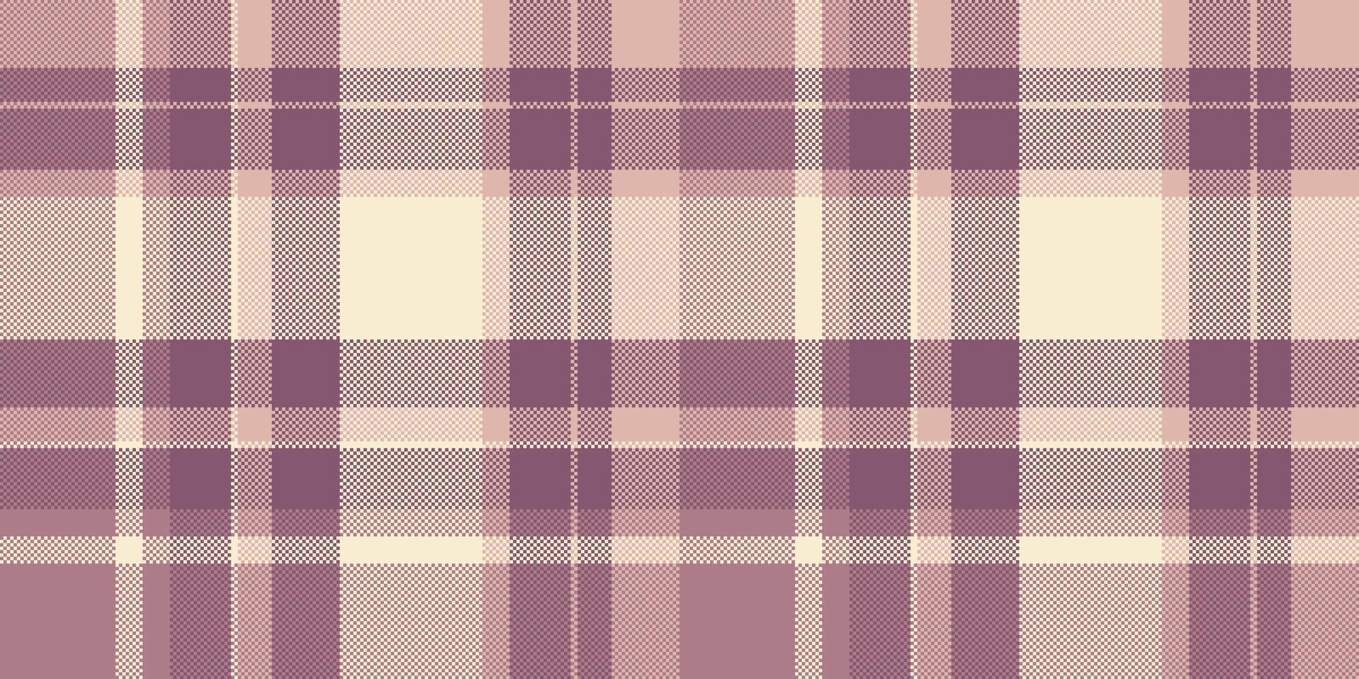 Swatch plaid seamless texture, pure background check textile. Dog tooth pattern fabric tartan in light and pink colors. vector