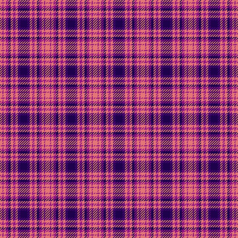 Vibrant pink and purple plaid pattern. Perfect for textile design, fashion, websites, or any project needing a stylish and textured background. High-resolution seamless repeat tile. vector