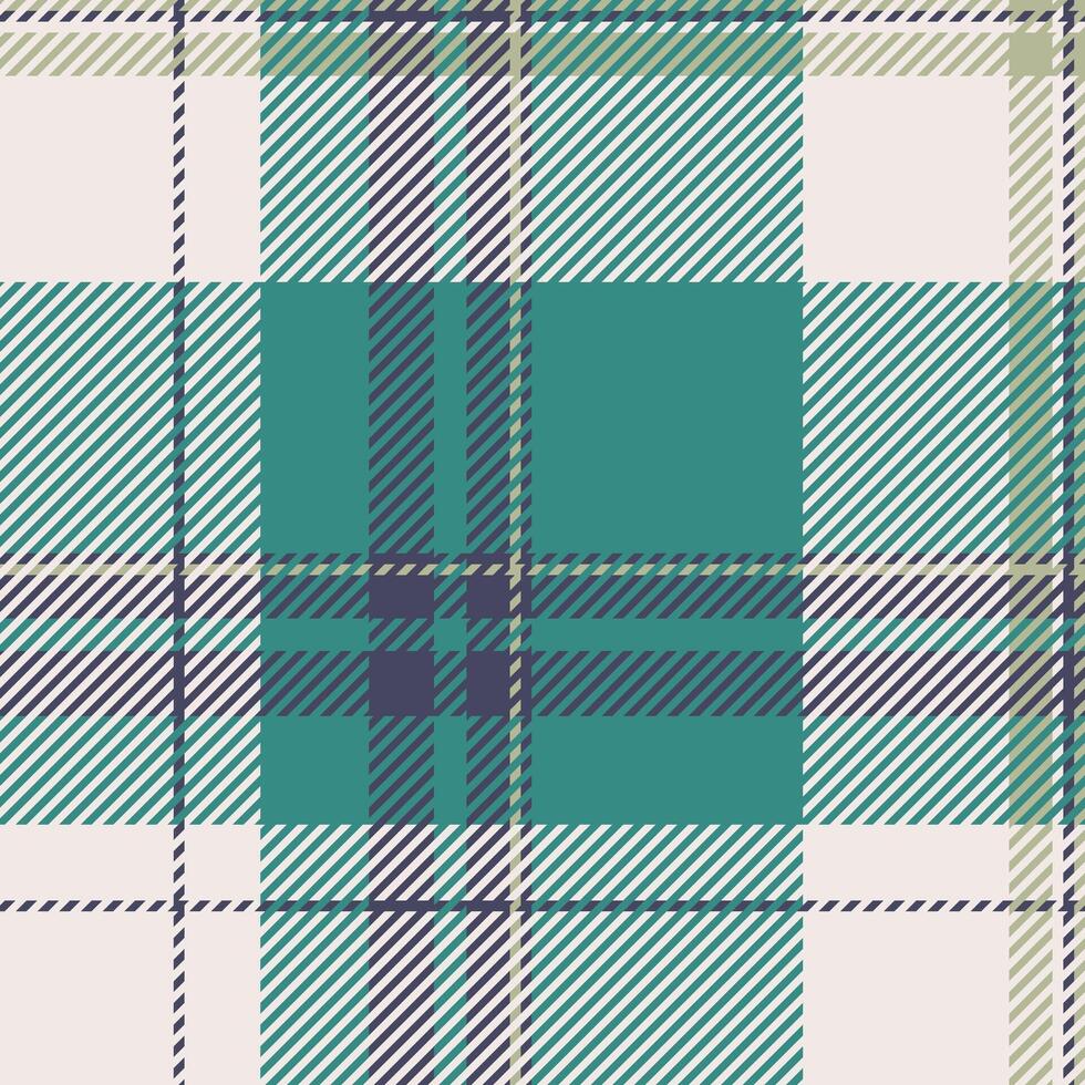 Bedding textile fabric, greeting plaid seamless check. Installing tartan background texture pattern in white and teal colors. vector