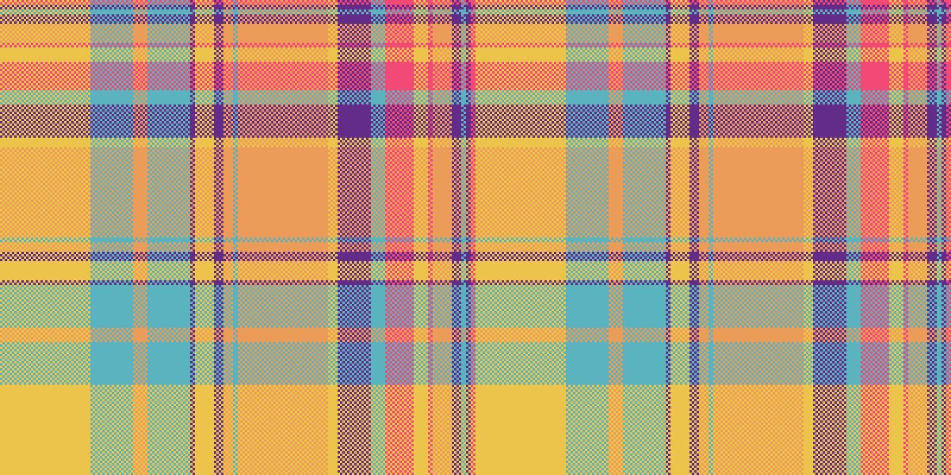 Day background tartan plaid, folk texture seamless. Collage fabric check textile pattern in amber and orange colors. vector