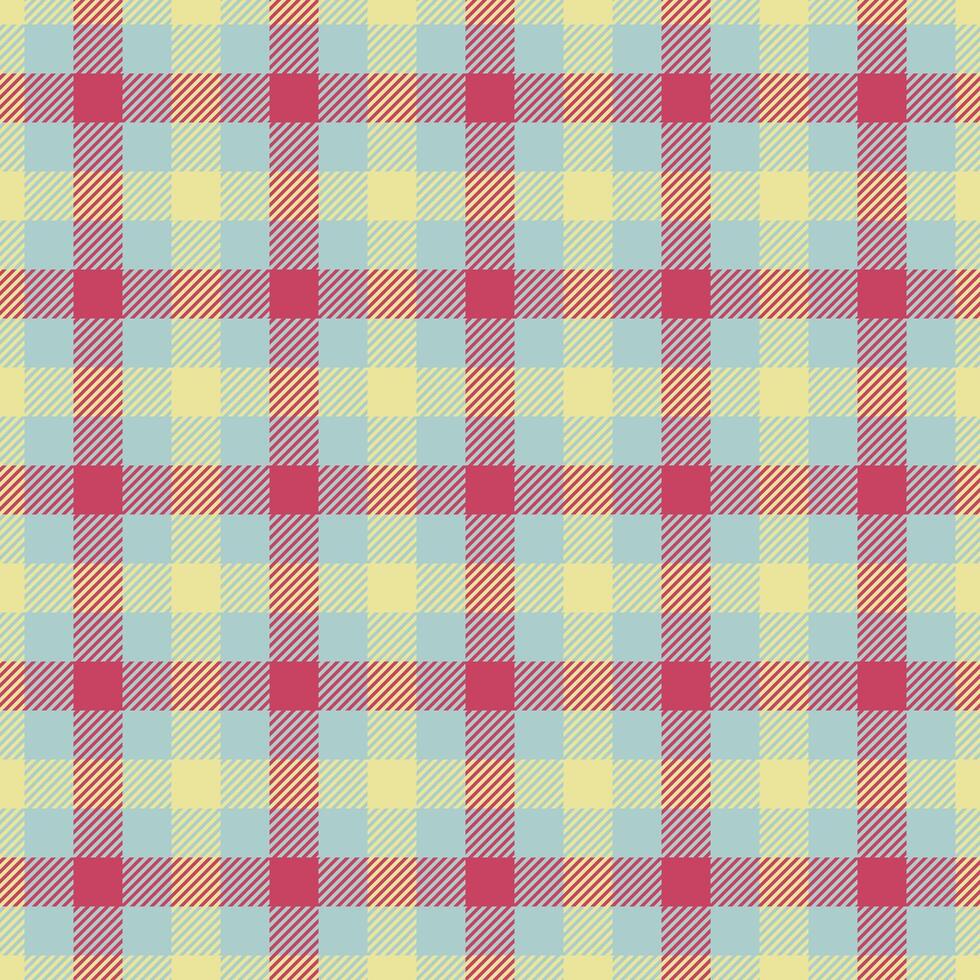 Suite plaid tartan textile, summer fabric pattern texture. Flooring background check seamless in light and yellow colors. vector