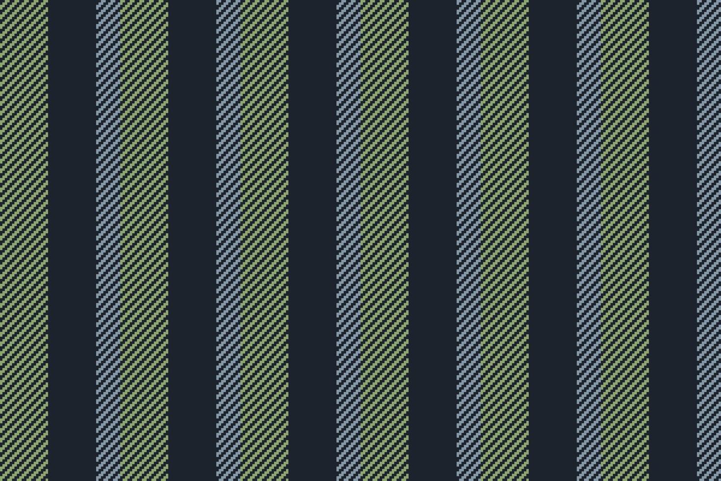 Glanket background pattern fabric, patch lines textile stripe. Pketch vertical texture seamless in dark and green colors. vector
