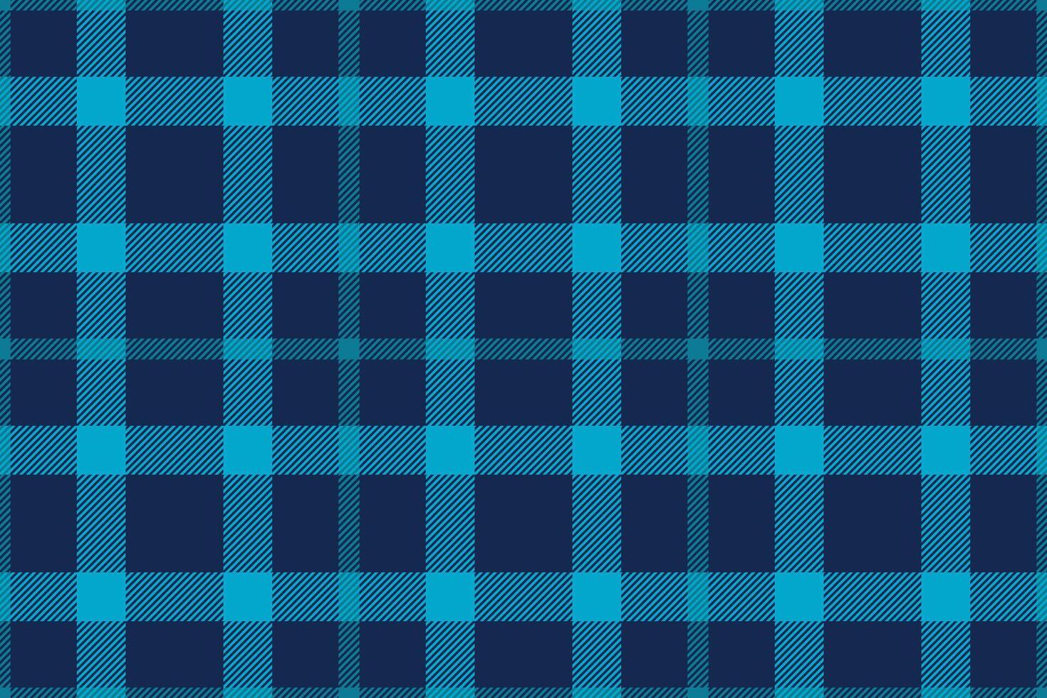 Multi fabric textile plaid, tough pattern seamless check. Painting background tartan texture in cyan and blue colors. vector