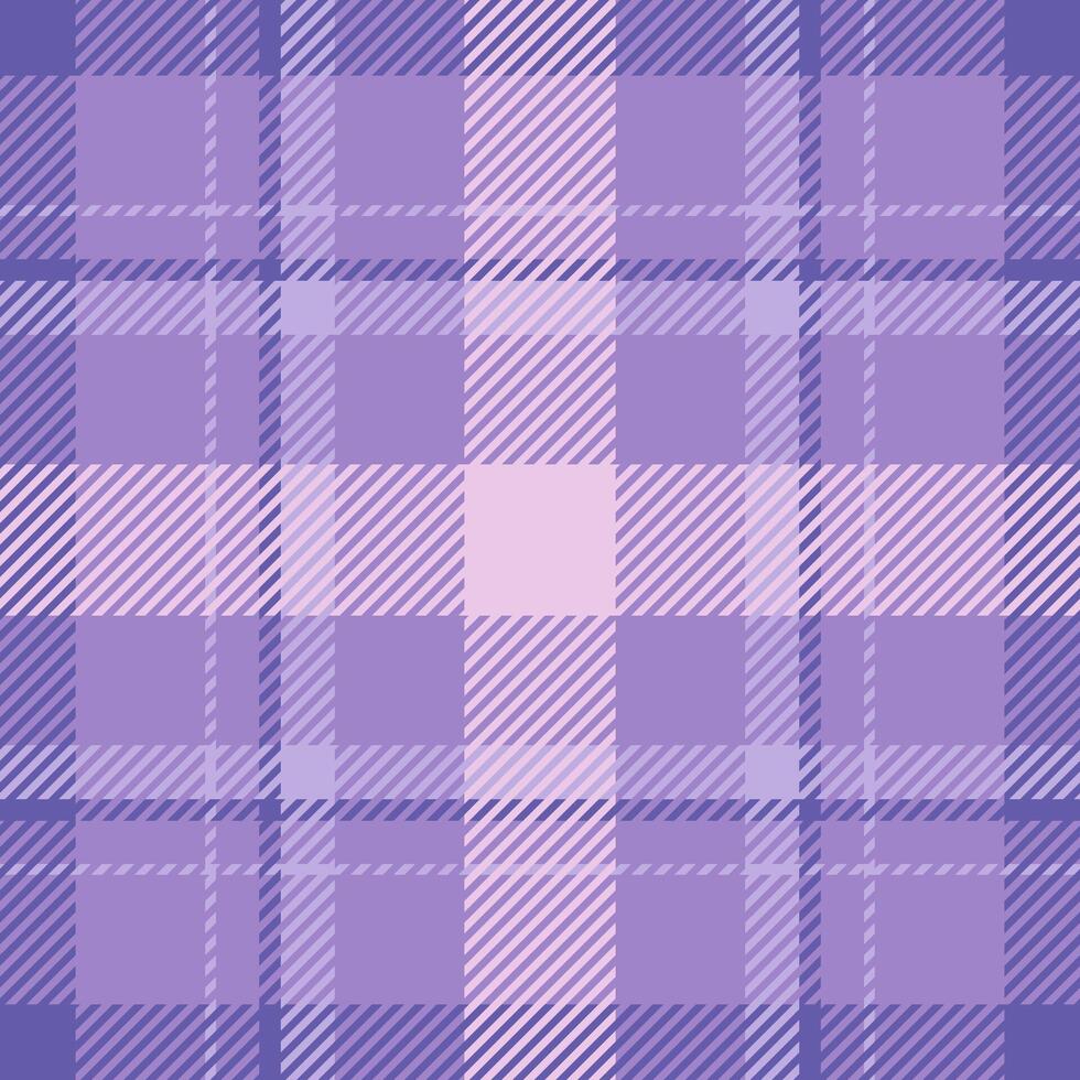 Faded pattern seamless texture, african tartan check plaid. Turkish textile background fabric in violet and light colors. vector