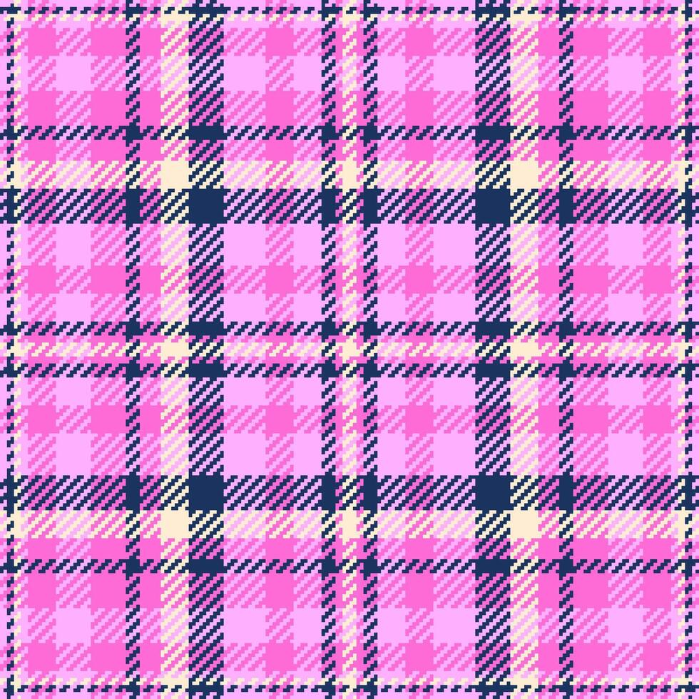 Vibrant pink and cream plaid pattern. Perfect for textile design, fashion, websites, or any project needing a playful, stylish texture. High-resolution image, ideal for print and web. vector
