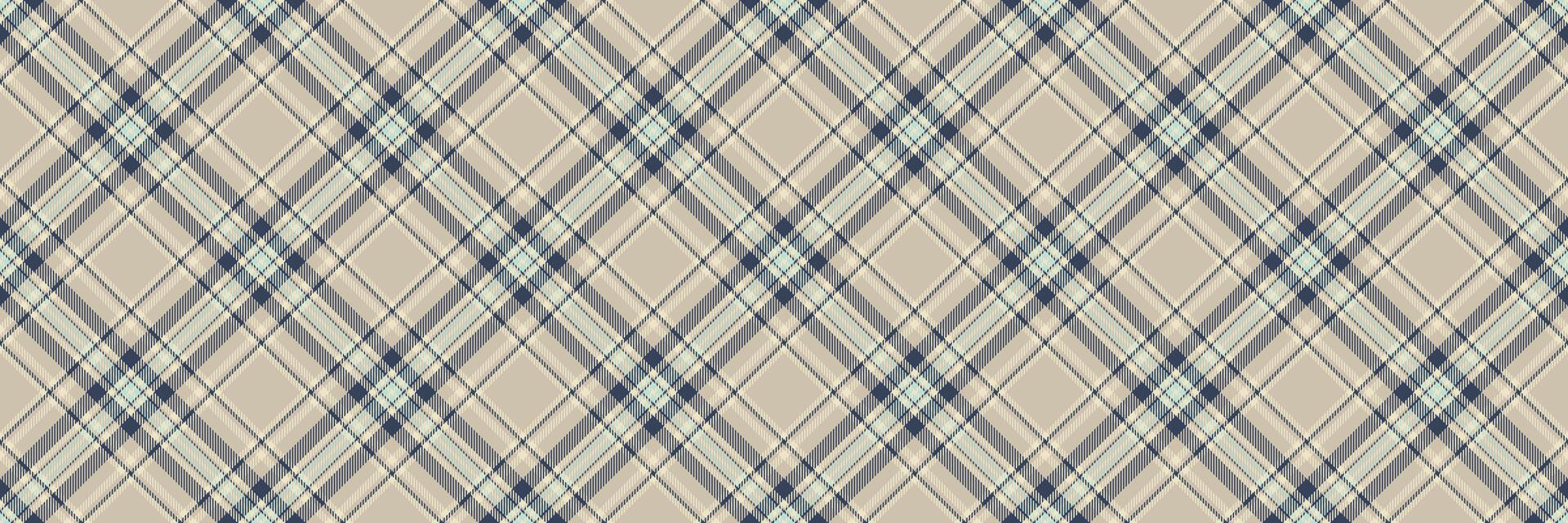 Regular fabric tartan plaid, tattersall background seamless. Aged texture check textile pattern in light and blue colors. vector