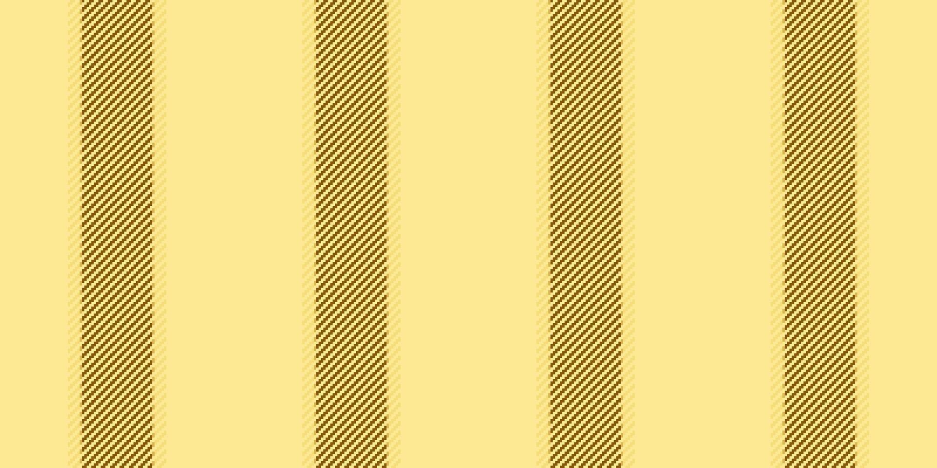 Rest vertical seamless , multicoloured textile background texture. Iifficult pattern stripe lines fabric in yellow and amber colors. vector