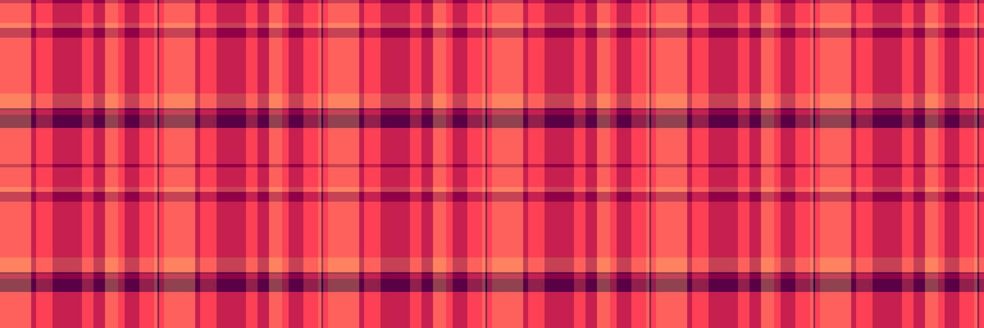 Book pattern background , lovely seamless check textile. 1970s texture plaid tartan fabric in red and pink colors. vector