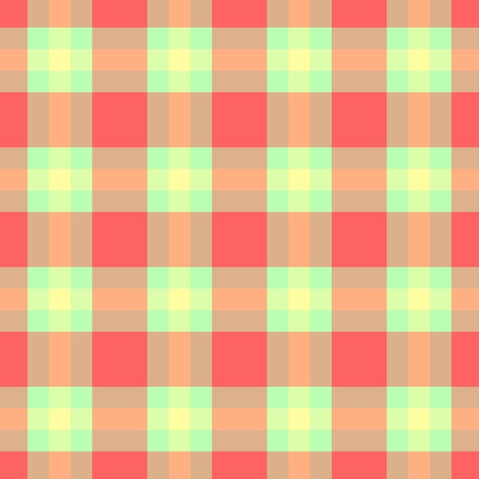 Vibrant pastel plaid pattern in cheerful colors. Perfect for textile design, website backgrounds, or any project needing a bright, modern feel. Seamless repeat for versatile use. vector