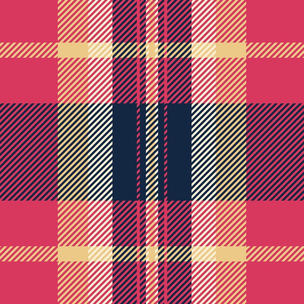 Stylish diagonal plaid pattern in vibrant pink, beige, and navy. Perfect for textile design, fashion, packaging, or website backgrounds. Adds a modern, geometric touch to any project. vector